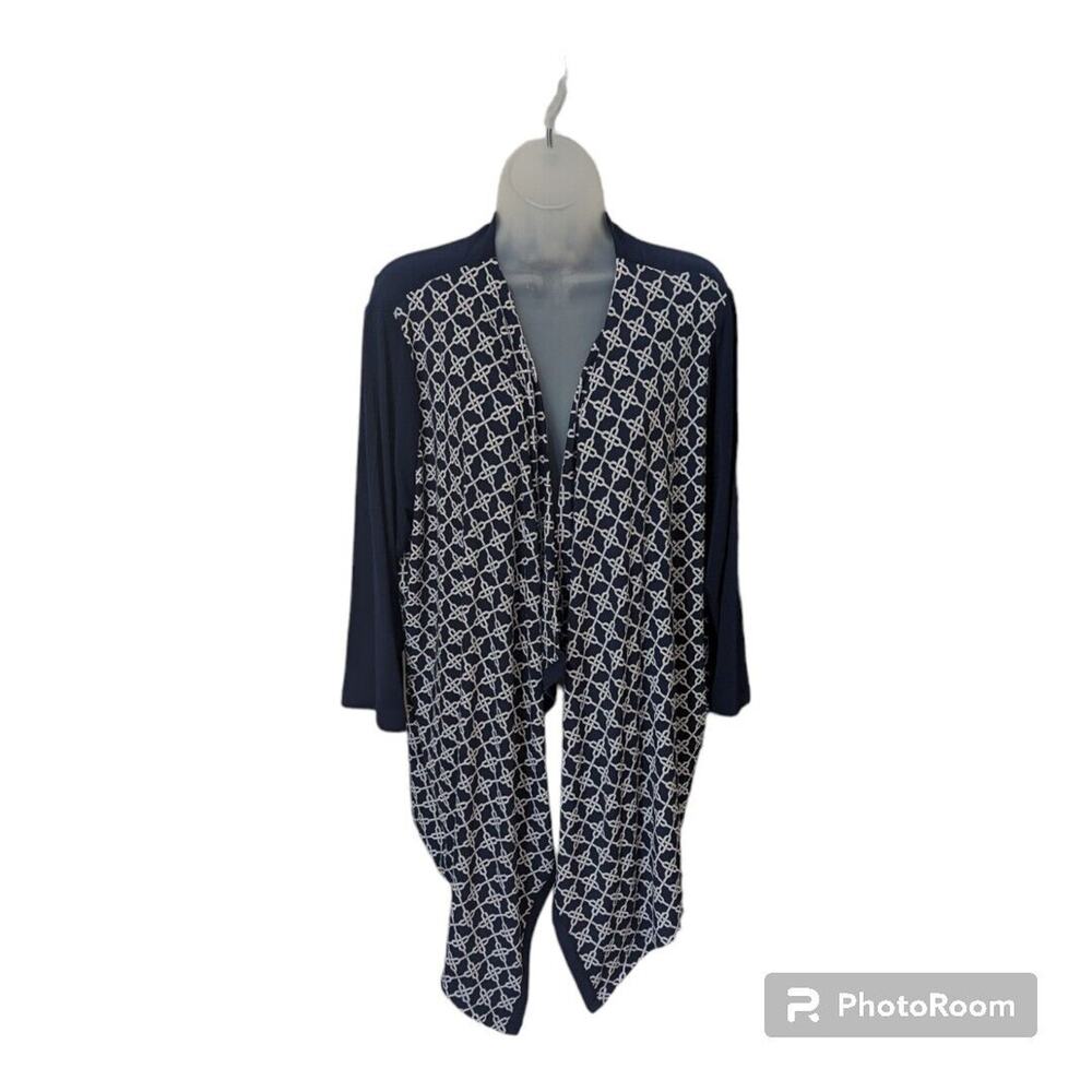 Easywear By Chico's Open Front Cardigan Shawl Stretchy Slinky Knit Size 3/ XL